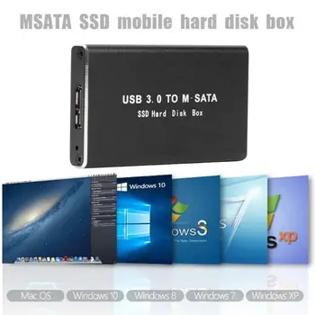 VKTECH USB3.0 mSATA Adaptér Pevný Disk Krytu z Hliníkovej Zliatiny Mini SSD Pevný Disk Prípade Externého Pevného Disku Prípade
