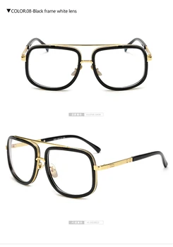 LongKeeper Zlaté Kovové okuliare rámy pre mužov značky plochý vrch veľký čierny štvorec na rám okuliarov, optických muž žena unisex gafas