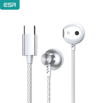 ESR Typ-C Rozhranie Káblové Slúchadlá do uší Prenosná, Univerzálny Šumu Slúchadlá HIFI Hlas Športové Slúchadlá Pre Xiao Huawei