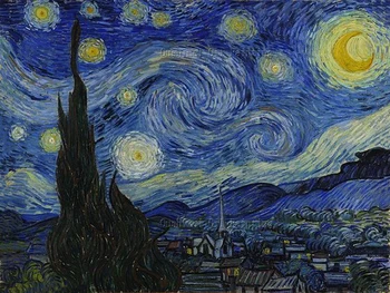 Profesionálny Umelec Ručné Vysoká Kvalita Reprodukcie Vincent Van Gogh Olejové Maľovanie, Hviezdna Noc Olejomaľba Na Plátne
