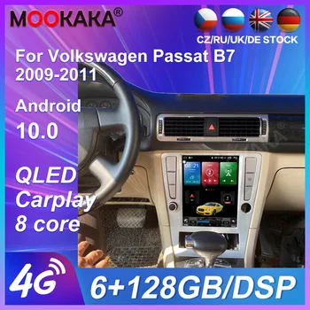 Pre VW Volkswagen Passat B7 2009-2011 Android10 128G Vertikálne Tesla Obrazovke Auta GPS Navigácie Stereo Hlava Jednotky Multimediálny Prehrávač
