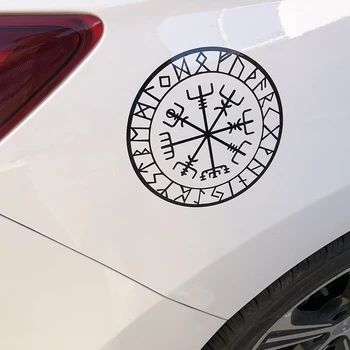 Auto Nálepky Osobnosti Módne Tvorivé Kompas Rune Auto Dekorácie Odtlačkový Tvorivé Waterproof Black/White, 15*15 cm