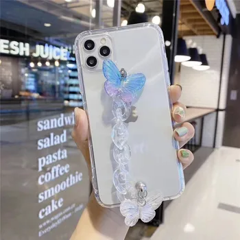 3D Lesk transparentné motýľ mäkké telefón puzdro pre Samsung Galaxy A5 A6 A7 A8 Plus A9 2018 j4 j5 j6 prime j7 j8 A750 pro kryt