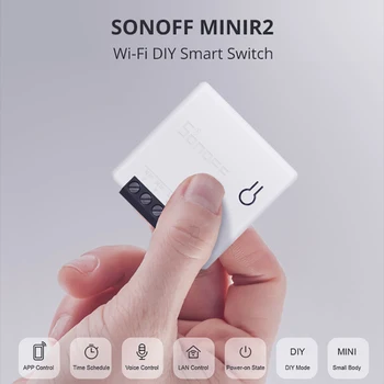 Itead SONOFF Mini R2 DIY WiFi Prepínanie Dvoch Spôsobom Smart Switch Diaľkové Ovládanie cez eWeLink Podporu APP Alexa Domovská stránka Google IFTT
