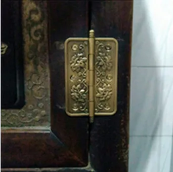 Hardvér príslušenstvo medi záves kožené skryté záves Čínsky starožitný nábytok z medených armatúr 3.6 cm*5.1 cm