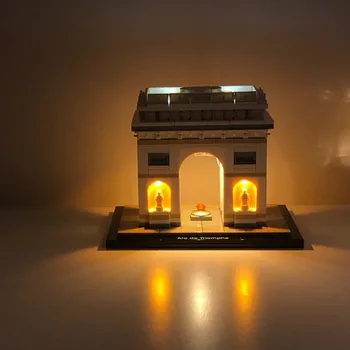 LED Svetlo Do auta (iba svetlo kit zahrnuté) pre 21036 Architektúry Série PARIS ARC DE TRIOMPHE Stavebné Bloky