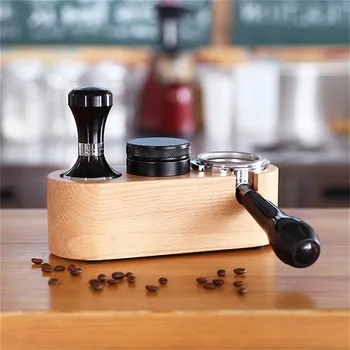 Príručka Dreva Kávy Tamper Základne Držiaka Mat Barista Káva Espresso Manipulácie Latte Art Pen Tamper Držiteľ Domov Káva Príslušenstvo