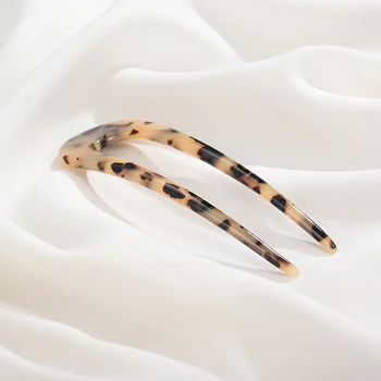 CHIMERA Klasické Leopard Tlač Vlasy Palice Buchta sponky do vlasov Retro Jednoduchý Tvar U Updo Vlasy Vidlica Klipy Ženy Styling Nástroj Príslušenstvo