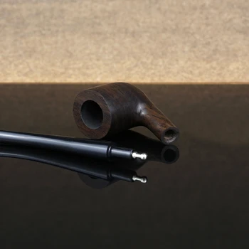 Klasické Ohnuté Fajčenie Potrubia 3 mm Filter Eben Drevo Rúra Klasická Ručne vyrábané Drevené fajky Rúry bezplatné nástroje sada