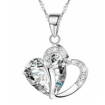 10pcs Módne Šperky Crystal Ženy Náhrdelník Krátke Nôž Srdce Láska Prívesok Náhrdelník Žena Reťazca kosti