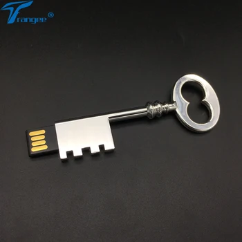 Trangee Skeleton Key USB Flash Disk 4 GB 8 GB 16 GB 32 GB Reálne možnosti Strieborné Kovové Pero Jednotky USB 2.0 Flash Pamäť Palice kl ' úč