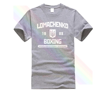 GINDANfashion t-shirts VASYL LOMACHENKO T SHIRT BOXER Boxinger RUKAVICE UKRAJINA Dizajn T Shirt pánske Vysoko Kvalitné Muži T-Shirt