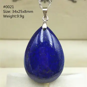 Prírodné Modré Lapis Lazuli Prívesok Pre Ženy, Mužov Strany Nové Darček 27x21x6mm Kvapka Vody Oválne Crystal Náhrdelník Šperky AAAAA