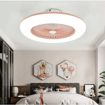Minimalizmus Inteligentné Stropné Ventilátory Svetlá Bluetooth Diaľkové Ovládanie Meniča Lampa Spálne, Obývacia Izba s Ventilátorom Osvetlenie