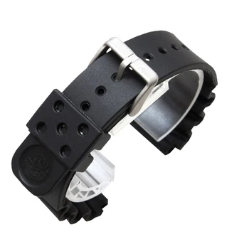 20 mm 22 mm 24 mm Mäkké silikónové watchband čierny náramok s pin pracky Náhradné gumy popruh muž náramok