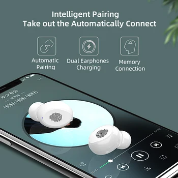 Bezdrôtový Bluetooth 5.0 Headset V8 HiFi Stereo Slúchadlá 2000mAh Športové Slúchadlá Mini Slúchadlá pre Android a iOS Smartphony
