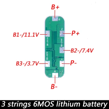 LiitoKala 12V 6MOS lítiové batérie, ochrana rada 3S 10.8 V, 11.1 12,6 V 18650 lítiové batérie, napäťová ochranná doska