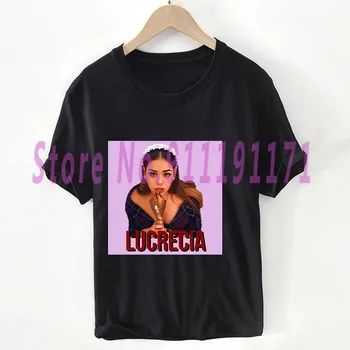 Móda Danna Paola t shirt ženy Elite Carla Roson sladké grafika Začiatok 90. rokov Lucrecia Bavlna čierne šaty Veľkosti Pluse T-shirt
