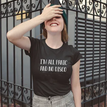 Ja som Panic A Č Disco Nový Príchod Ženy, Zábavné Bežné Bavlna Trendov T-shirt úzkosť tričko darček pre priateľa Unisex Topy