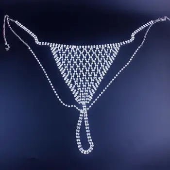 Stonefans Oka Drahokamu Telo Reťazca Šperky Jednoduché Pás Kolo Tangá pre Ženy Sexy Bikiny Crystal Bielizeň, Nohavičky Vianoce