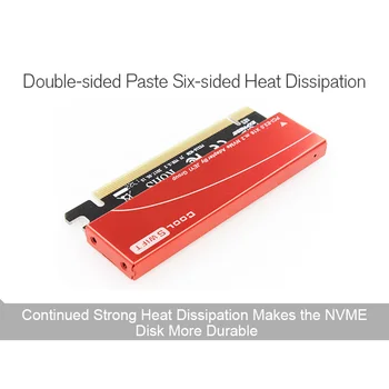 NVME M. 2 PCIE 3.0 Plnej Rýchlosti X16 Rozšírenie Prenos Adaptér Converter Karty protiprachová