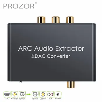 DAC Audio Converter ARC Audio Extractor Digitálne HDMI, Optický SPDIF Koaxiálny na Analógový 3,5 mm L/R Digitálneho na Analógový Audio Prevodník