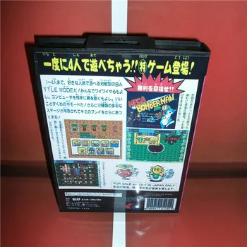 Bombardér Človek Japonsko Kryt s box a príručka Pre Sega Megadrive Genesis, Video Herné Konzoly 16 bit MD karty