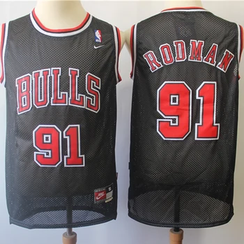NBA Chicago Bulls #91 Dennis Keith Rodman pánske Basketbal Jersey Retro Swingman Dresy Oka Výšivky Mužov Stitched Dresy