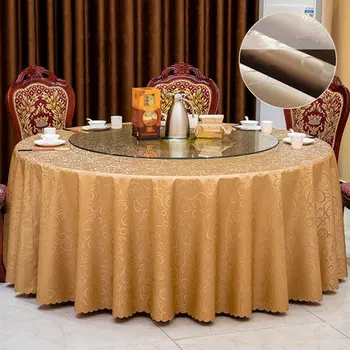 Nové PU Oilproof nepremokavé Obrus, pre domáce dekorácie Jedáleň, reštaurácia Stôl okrúhly Obrus Večera Izba Tabuľka kryt