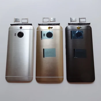Hliník Pre HTC One M9+ M9 Plus Zadný Kryt Batérie, Dvere, Zadné Bývanie Prípade Bočné Tlačidlá +vrchný kryt+Sim karty SD/Zásobník Opravy Dielov