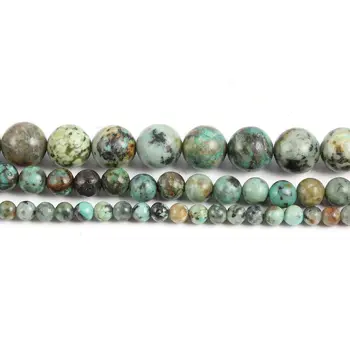Prírodný Kameň Lištovanie Afriky turquoises Kolo Voľné Korálky Izolácie korálky Pre šperky, takže DIY náramok, náhrdelník príslušenstvo