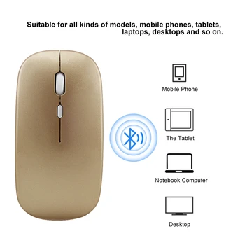 Bezdrôtový Bluetooth 5.0 Myši Nabíjateľná Ultra-Tenké Tichý Prenosné Mause Optický Počítač 1600 DPI Myši Pre Xiao PC Notebook