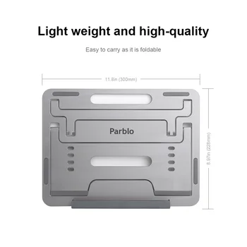 Parblo PR110 Nastaviteľný Stojan Tabletu s Kovového Vzhľadu Vhodný pre Pero na Displej iPad a Notebooku