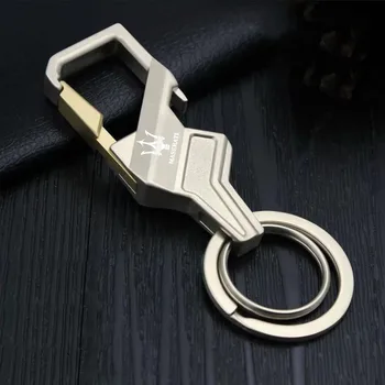 Auto Logo kovové Keychain Laserové gravírovanie štýl auto prívesok Pre Maserati ghibli Levante Quattroporte Auto Keychain Príslušenstvo