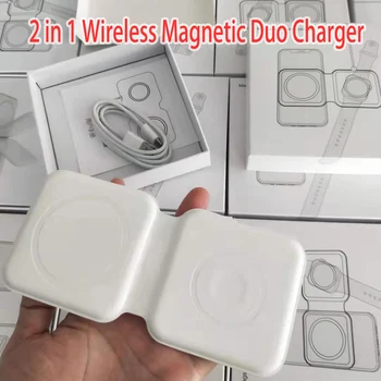 2 V 1, Bezdrôtová Nabíjačka pre Magnetické Duo Nabíjačka ,QC 3.0 PD Plnenie Štandard pre Samsung pre IWatch pre IPhone, Rýchle Nabíjanie