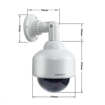 Falošné Figuríny Fotoaparát Napájaný z Batérií 360 Otočná Blikajúce LED Bezpečnostné CCTV Kolo Loptu Security Monitor Simulácia Dohľad