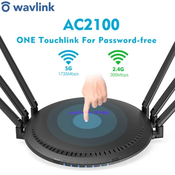 Wavlink Wifi Router Gigabit Dual-Band AC2100 Bezdrôtový Router Wifi Opakovač 2.4 G/5G Päť Gigabitové Porty 6*5dBi Vysoký Zisk Antény