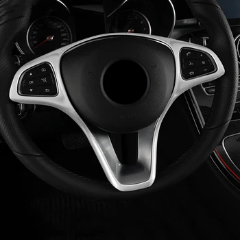 Pre Mercedes Benz W205 W213 GLA GLC E C Triedy - 2018 ABS Matný volant tlačidlo výbava dekoratívne rám Orezania Kryt 1pcs