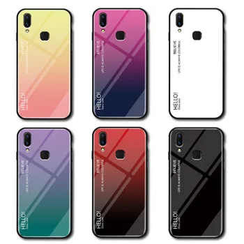 Pre Huawei Y9 2019 Prípade 6.5 palcový Luxusné Gradient Tvrdeného Skla Telefón Prípadoch Pre Huawei Y9 2019 JKM-LX3 JKM-LX1 Y 9 2019 Y92019