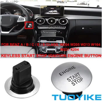 Keyless Auto Start Stop Tlačidlo Motora Zapaľovanie Prepnúť Na Mercedes Benz A/B/C/E/S Trieda W204 W205 W212 W213 W164 W221 X204