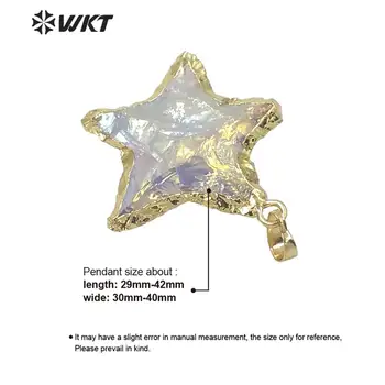 WT-P1563 Luxusné Ženy Šperky, Prívesok Aura Quartz Stone S Pozlátené Rainbow Star Tvar Pre Dievča Šperky
