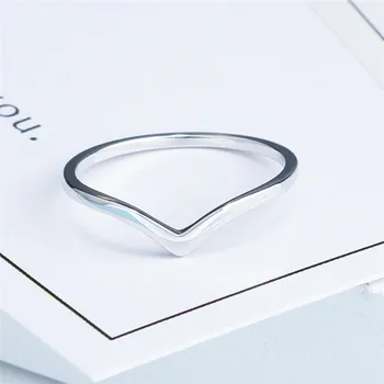 Qikaola Tvaru Jednoduché Prstene Pre Ženy, Takže Dar Reálne Mincový Striebro Módne Šperky Prstene Hot Predaj CMR762