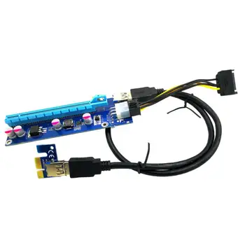 HIPERDEAL Nové USB3.0 PCI-E Express 1x Až 16x Extender Stúpačky Karty Adaptéra SATA 6Pin Napájací Kábel 18Mar27 Kvapka Loď