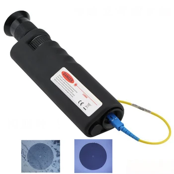 Podpora Presné 400X Optických Vlákien Kontroly Optického Mikroskopu s Ručnými 1.25 & 2,5 mm Adaptéry Čierna Farba