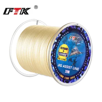 FTK NOVÉ 20M 12+8 Oblasť PE prípravok pomáhať line Rybárske kábel 210-390LB 1mm Multifilných Rybárske PE Pletená Drôt vlasec