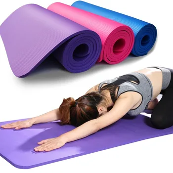 Yoga Mat protišmykových Športové Fitness Mat 4 MM Hrubé EVA Penového jogy matt pre Cvičenie (Joga a Pilates mat Gymnastika