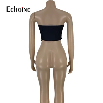 Echoine 2020 Lete Bežné T-Shirts Ženy bez Ramienok bez Rukávov bandana Národnej Tlače Sexy Tees, Nočný Klub Strany Slim Plodín Topy
