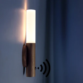 Nové Bezdrôtové LED Infračervený Senzor Fotosenzitívne Nočné Svetlo Bezdrôtové pripojenie USB Nabíjateľné Nočné Lampy, Nočné Šatník Nástenné Svietidlo
