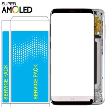 Pôvodné S8 s LCD Samsung Galaxy S8 Plus LCD S rámikom Super Amoled 2960*1440 SM-G950F G955F Dotykový Displej Časti Mieste