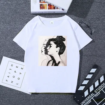 Topy Lete Roku 2020 T shirt Ženy La Casa De Abstraktných Nadrozmerné Žena T-shirts kórejské Oblečenie Roupas Feminina Dropshipping Femme